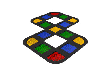 ZESTAW 3 kolorowe trampoliny | Starmax