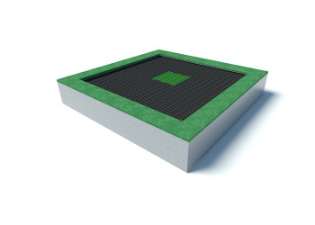 Trampolina ziemna na plac zabaw KOLOS 255x255cm | Starmax