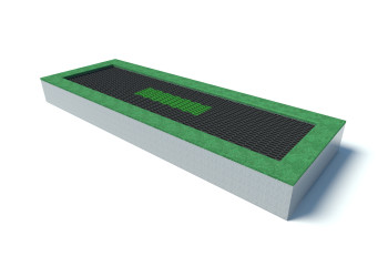 Trampolina ziemna na plac zabaw TRAMPOLINOWY TOR 100x400 cm | Starmax